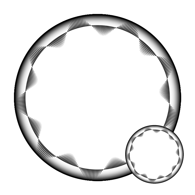 Black Wave On White